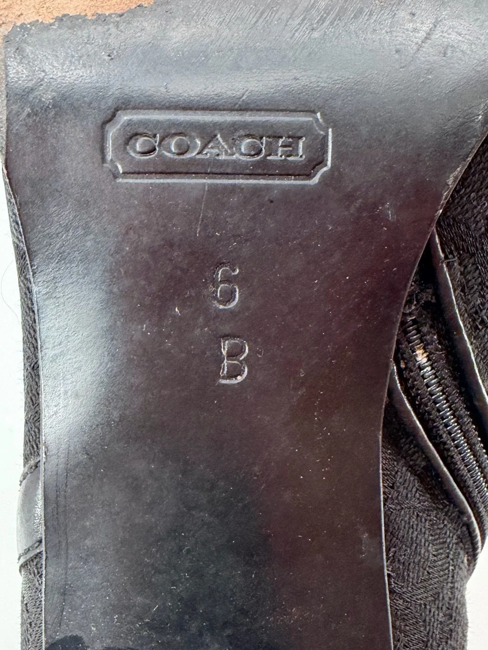 Vintage Y2K Coach Italy Logo C Heel Boots 6